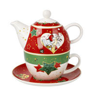 TEESET Tea for One Mary Engelbreit - Home Sweet Home 3-tlg., Fine Bone China, Bunt, 350 ml - Multicolor, Keramik (15.5/15.5/15.5cm) - Goebel