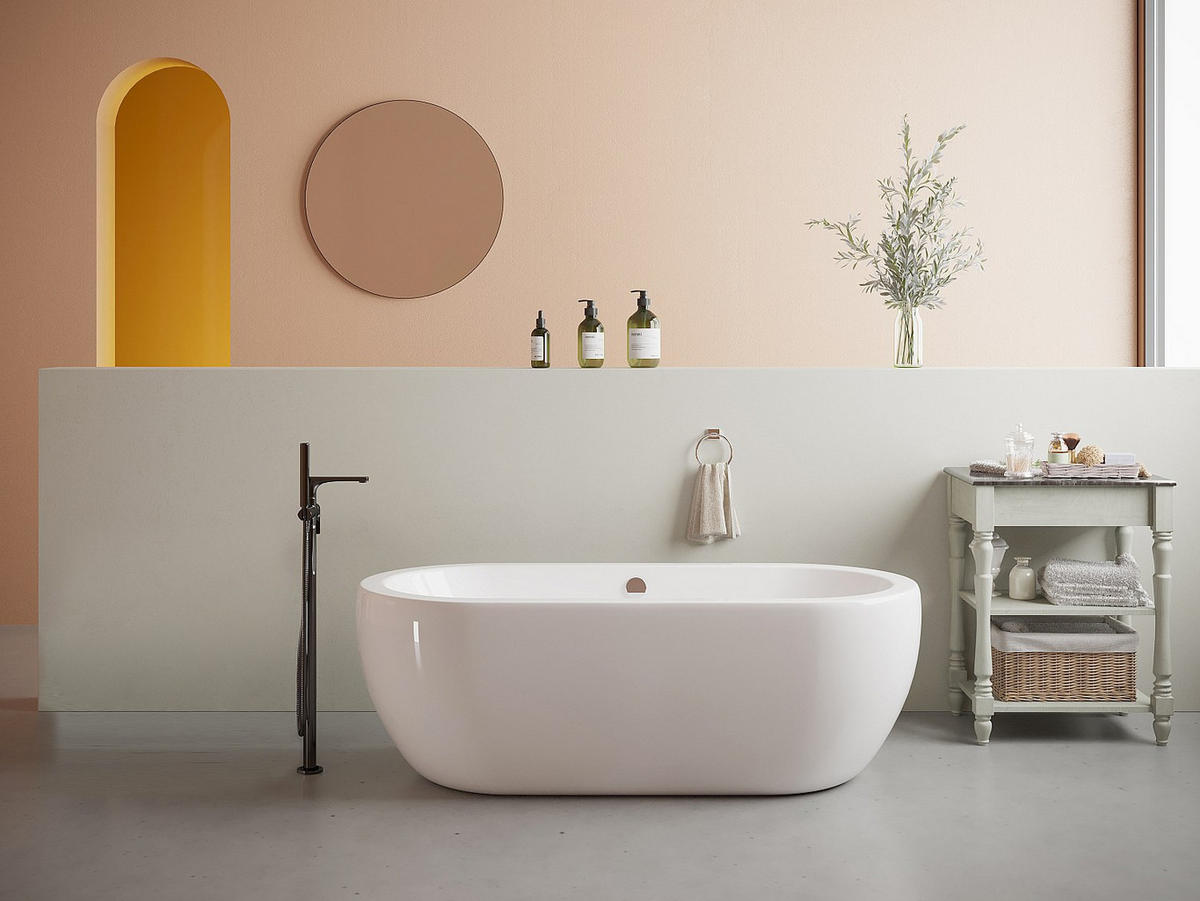 FREISTEHENDE Badewanne - 1 Person - Acryl - Weiß - Weiß, Kunststoff (170/58/80cm) - Vente-Unique