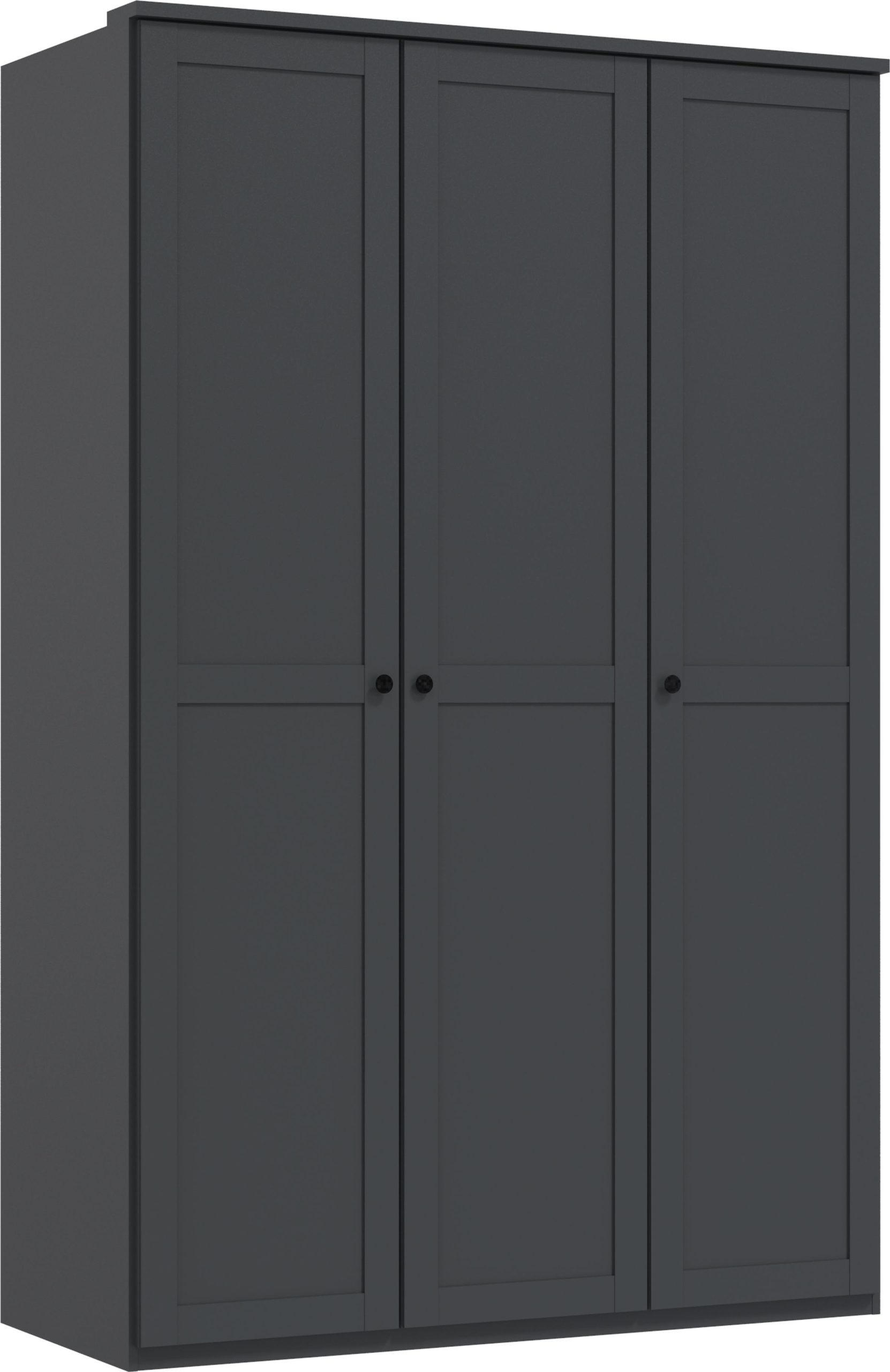 KLEIDERSCHRANK Chalet in Grafit - Drehtürenschrank 135 cm (ohne Spiegel) - Grau, Holzwerkstoff (180/208/65cm)