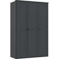 KLEIDERSCHRANK Chalet in Grafit - Drehtürenschrank 135 cm (ohne Spiegel) - Grau, Holzwerkstoff (180/208/65cm)