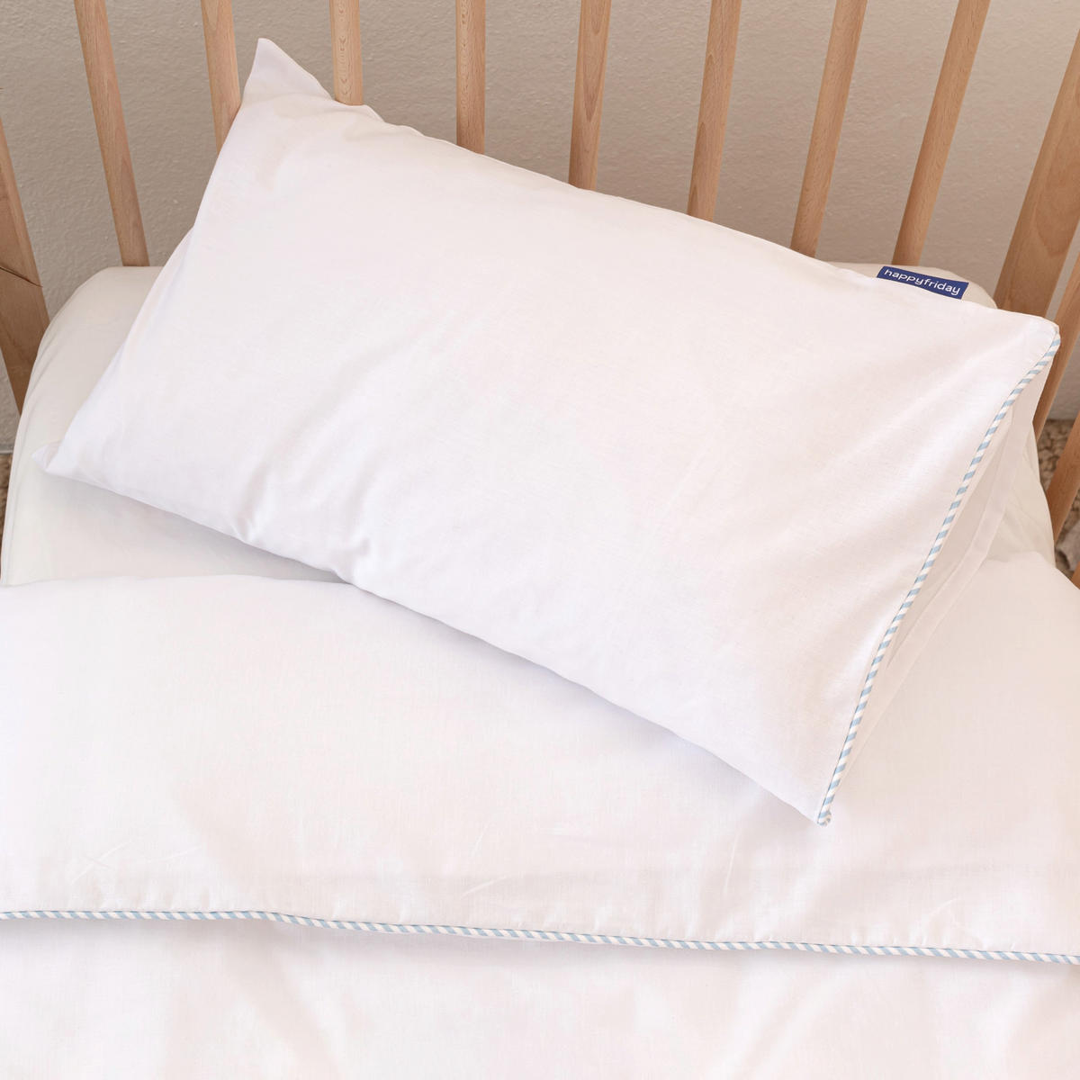 BETTBEZUG 2er-Set teiliges essential 100x120 cm (kinderbett) blau - Blau, Textil (100/120cm) - Happy Friday