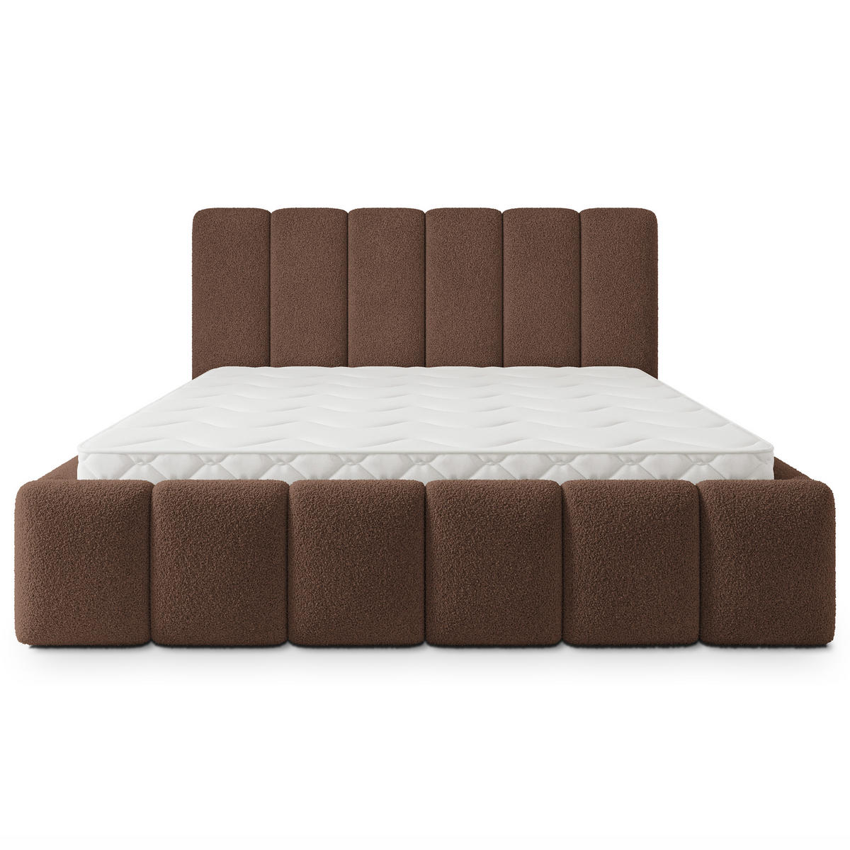 POLSTERBETT ATTORA Q 180x200 cm mit Bettkästen - Braun - Braun, Holz (180/200cm) - MASSENO