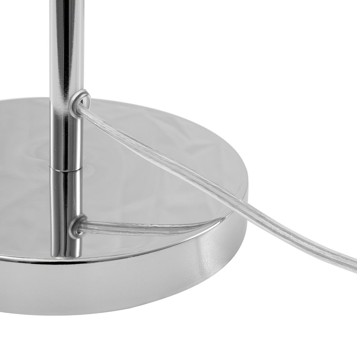 TISCHLAMPE Senette 24/24/44 cm - Silberfarben, Metall (24/24/44cm) - Beliani