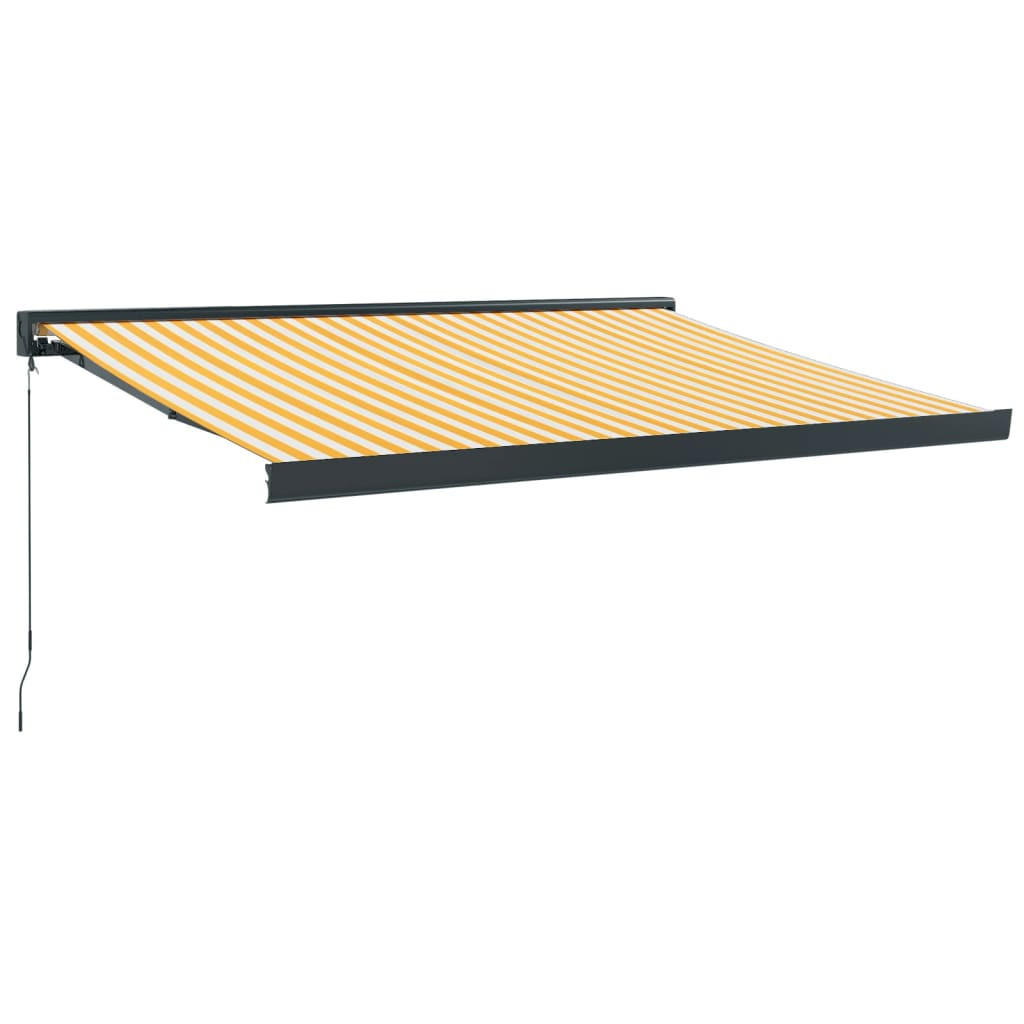 MARKISE Einziehbar Gelb und Weiß 3x2,5 m Stoff - Multicolor, Textil (300/250/300cm) - furnicato