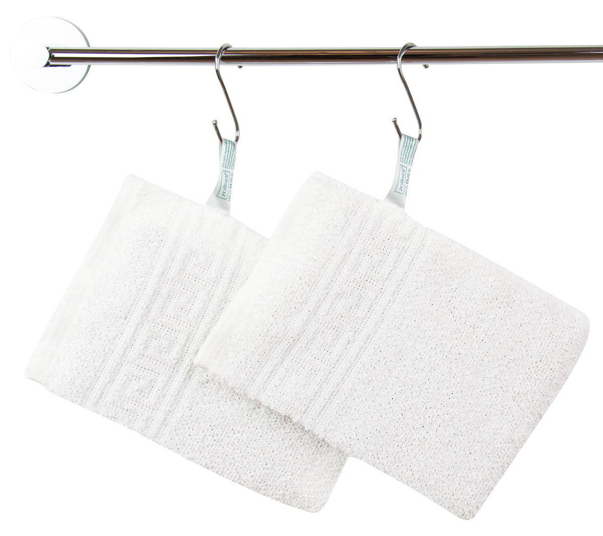 WASCHHANDSCHUH, 20er-Set, 16x22 cm, 80% Baumwolle, 20% Polyester, Weiß - Weiß, Naturmaterialien (16/22cm) - Zollner