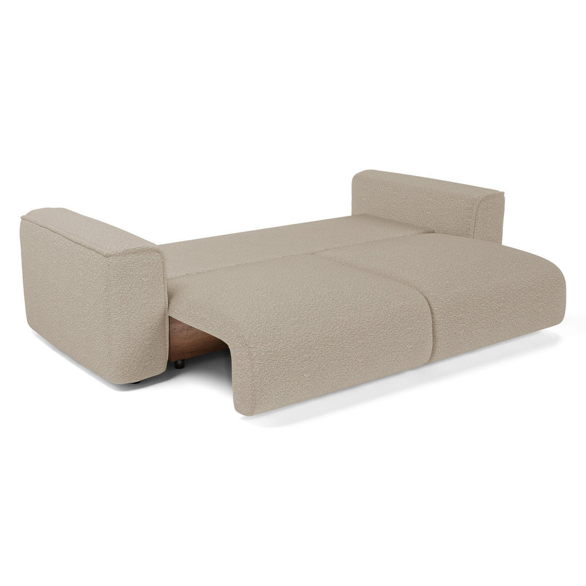 SCHLAFSOFA mit Stauraum COMO Frottee Beige 254cm - Beige, Textil (254/78/95cm) - Premium Interiors