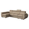 ECKSOFA Boston LCP, Seite: Links LCP+2R+1P(65) - Hellbraun/Silberfarben, Holz/Textil (320/170cm) - MIRJAN24