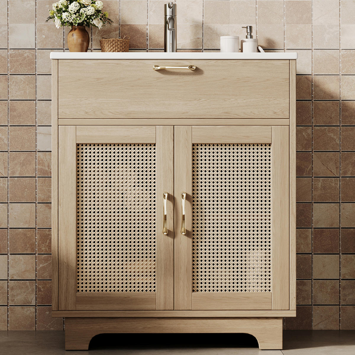 WASCHTISCH Naturfarben 76/46/88 cm - Naturfarben, Holz (76/88/46cm) - PANGIVO