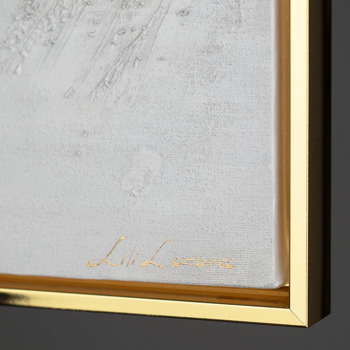 GEMÄLDE Funkelnde Schattierungen Schattenfugenrahmen Gold 300x140 3-teilig - Goldfarben, Holz (300/140cm) - YS-art gallery