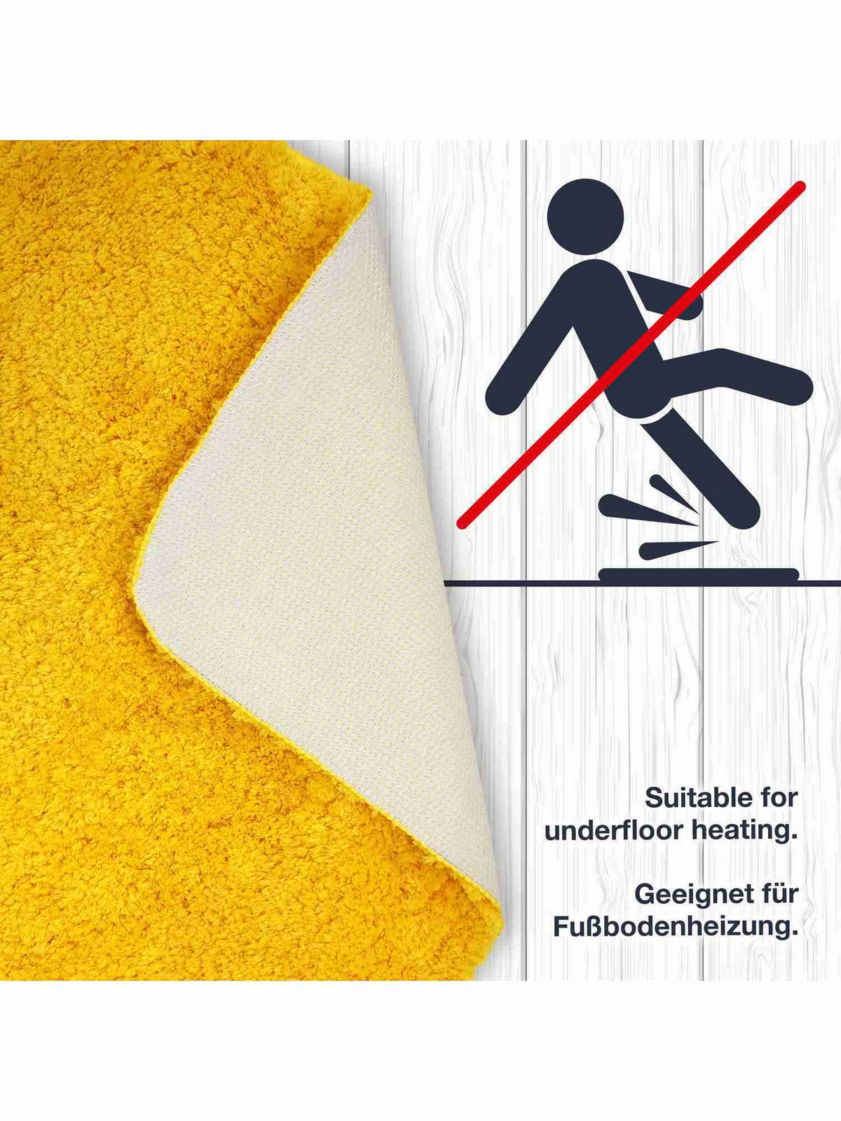 RUNDE BADEMATTE Florenz - Gelb, Textil (56/56cm) - WohnDirect