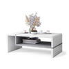 COUCHTISCH rechteckig Weiß matt - Beton 100/60/40 cm - Hellgrau/Weiß, Holzwerkstoff (60/100/40cm) - designimpex