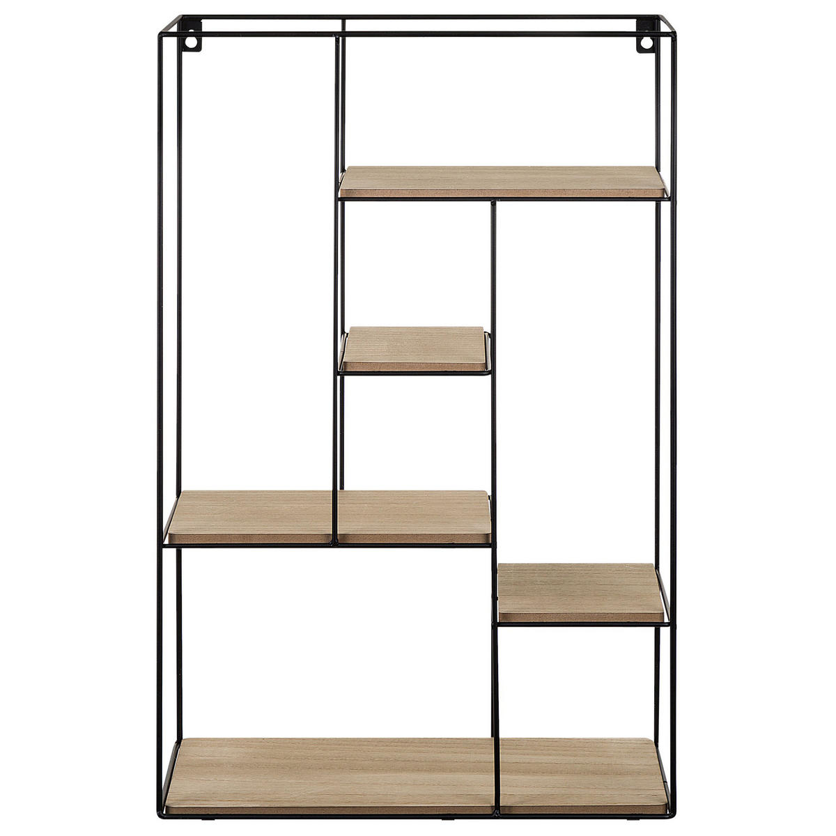 WANDREGAL 5 Fächer Laurel - Hellbraun, Holzwerkstoff (37/57/16cm) - Beliani