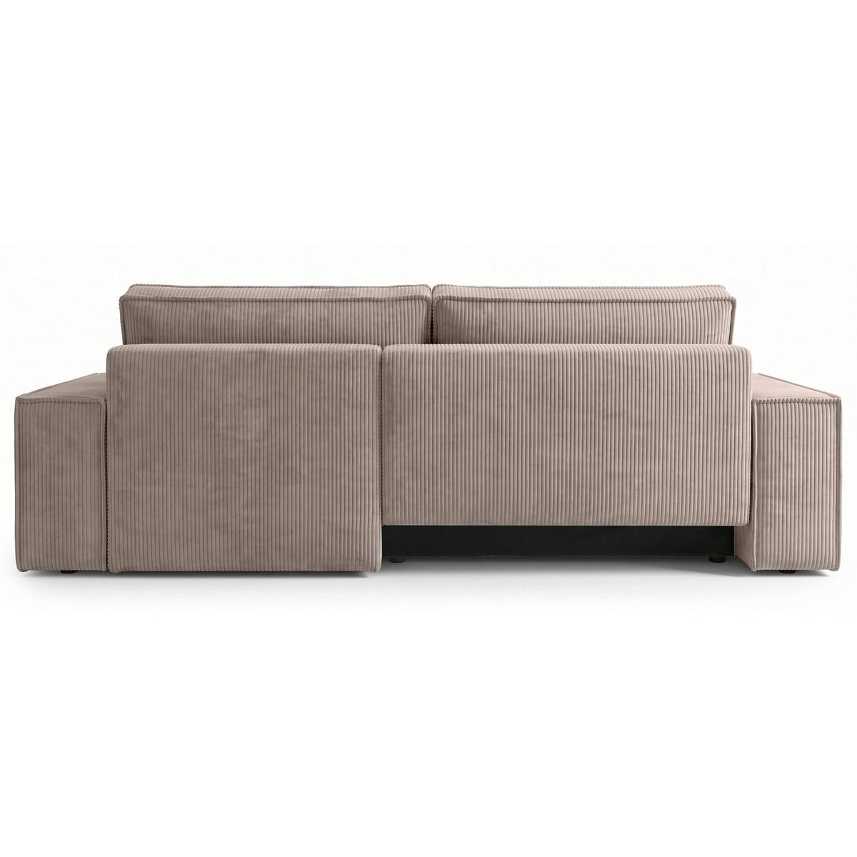 ECKSOFA Farese Beige Cord - Beige/Schwarz, Kunststoff/Textil (267/167cm) - Selsey