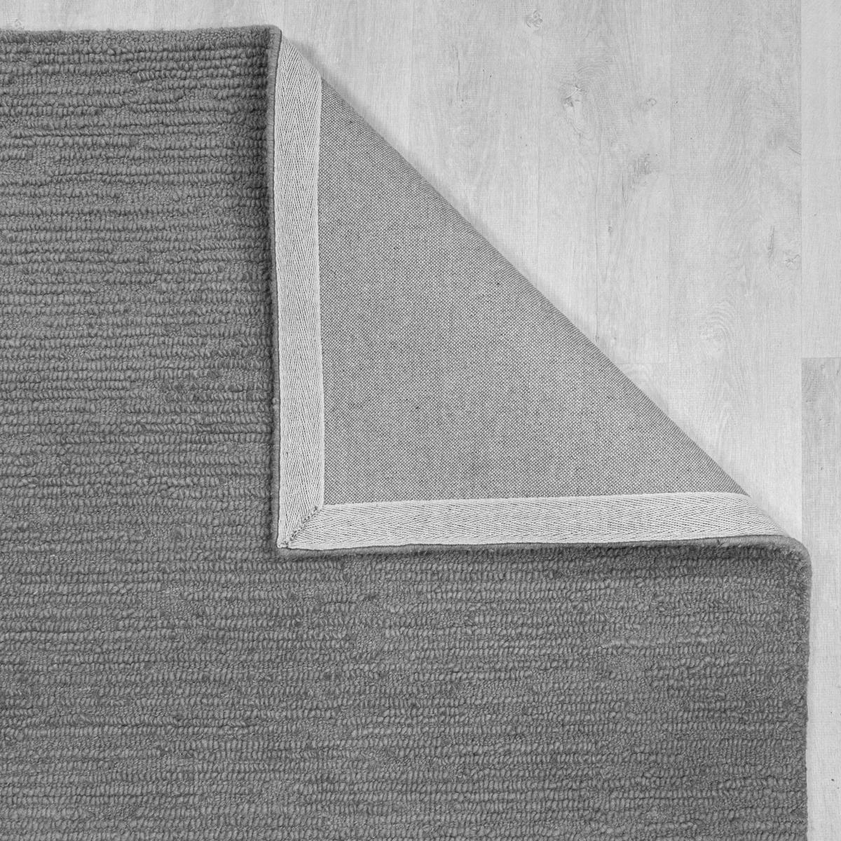 WOLLTEPPICH Boucle, Unifarben, Strapazierfähig, natürlich & pflegeleicht Grau Rechteckig 160x230 - Grau, Textil (160/230cm) - KADIMA DESIGN