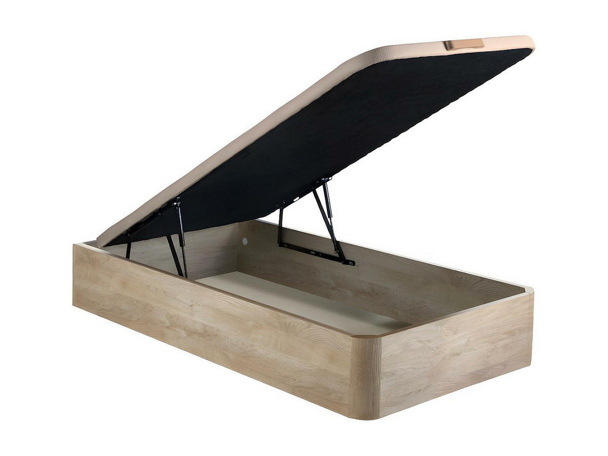 BETTGESTELL mit Bettkasten - 1 Person - holz - naturfarben hell Hestia - Naturfarben, Holz (90/200cm) - Vente-Unique