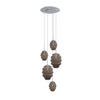 GALERIELEUCHTE Echos 5-flammig Rauch Ø 18/25cm - Anthrazit/Weiß, Glas (18/18/20cm) - s.luce