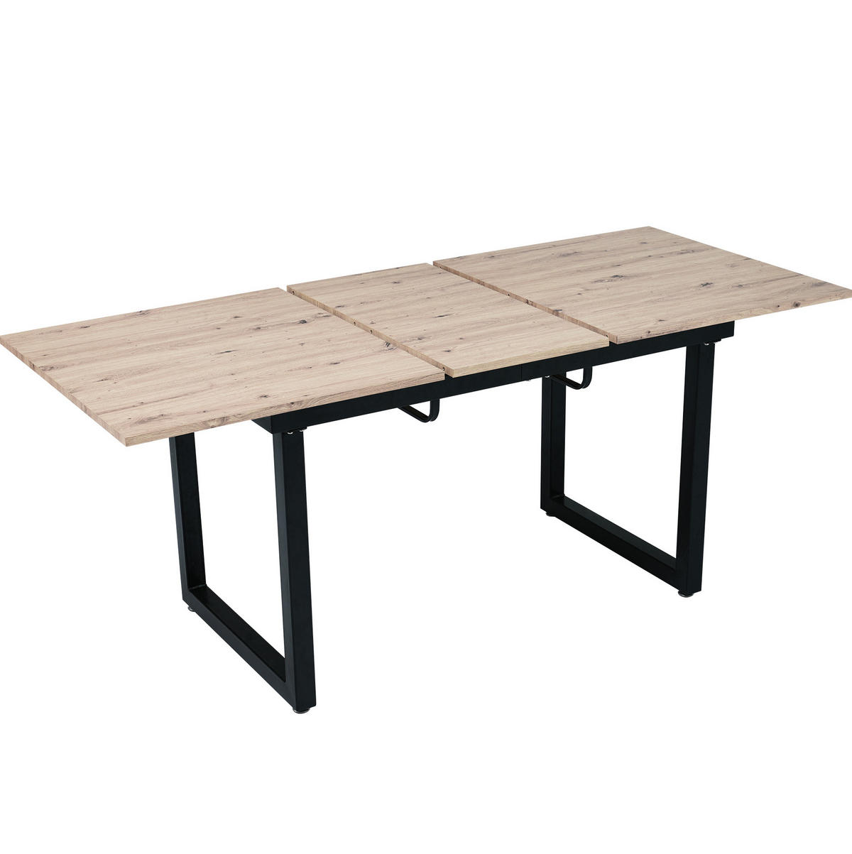 ESSTISCH 140/180/80/75 cm Schwarz/Natur aus MDF mit Ausziehfunktion - Eichefarben, Holzwerkstoff (180/80/75cm) - OKMYHOME