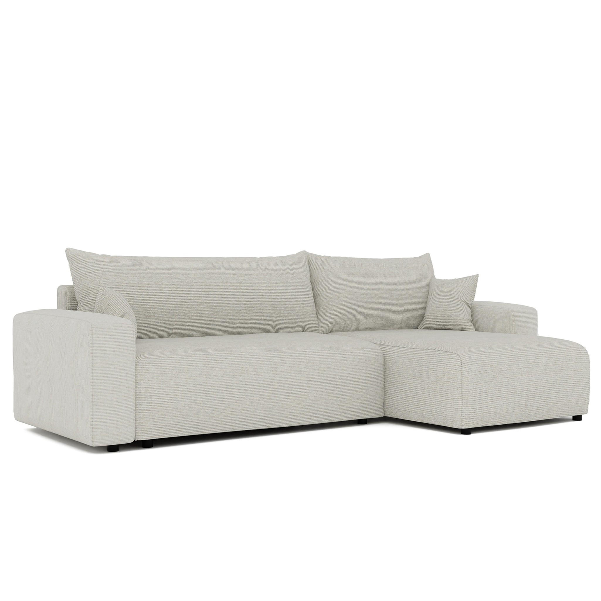ECKSOFA Luna Max Mit Schlaffunktion - Creme, Holzwerkstoff/Textil (145/278cm) - Fun Möbel