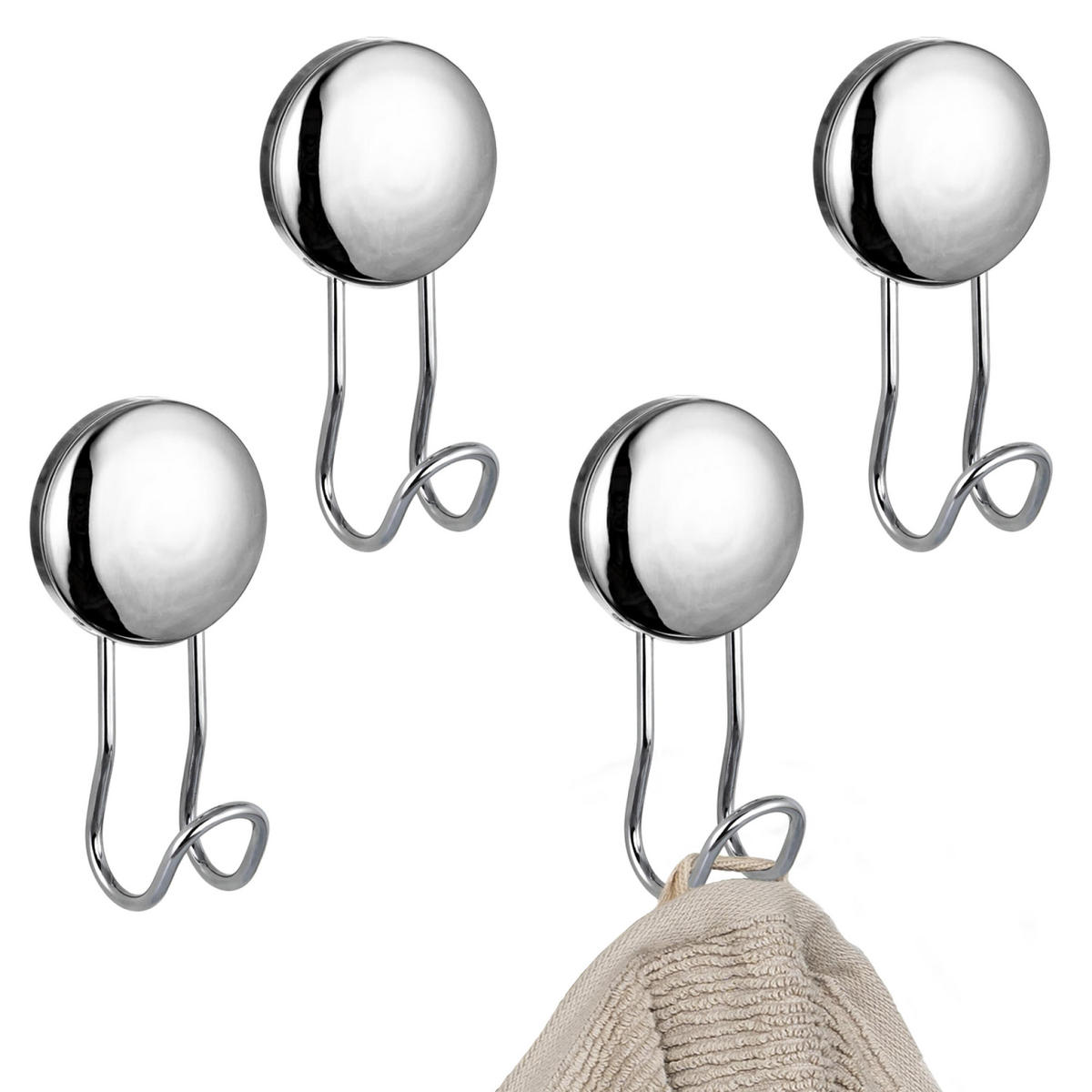 MULTIFUNKTIONSHAKEN 4er Set MOON-LOC - Edelstahlfarben, Metall (5.5/10.3/4cm) - bremermann