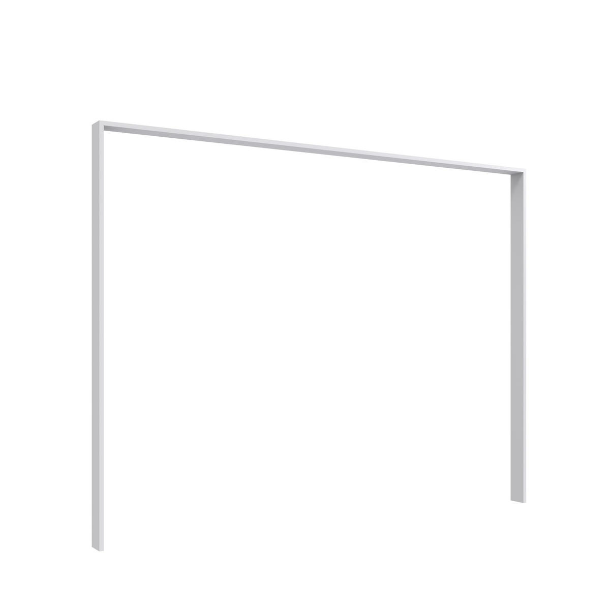 PASSEPARTOUTRAHMEN zum Kleiderschrank 22590&22591, B228/H211/T58 cm, Abschlussrahmen in Weiß / 22590-01 - Weiß, Holzwerkstoff (228/211/12cm) - luma-home