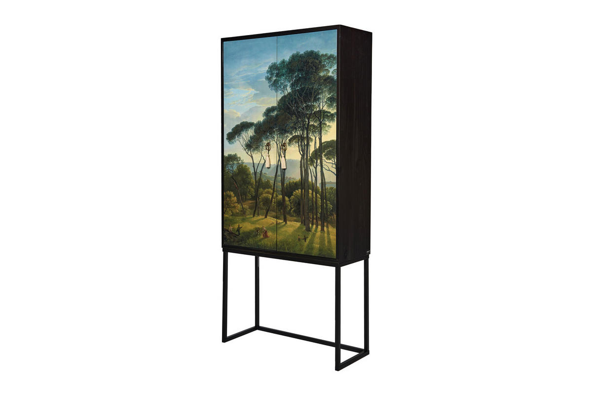 SCHRANK-SIDEBOARD aus MDF mit Wald-Druck ALVA HENDRICK - Multicolor, Holzwerkstoff (75/165/45cm) - RNT By Really Nice Things
