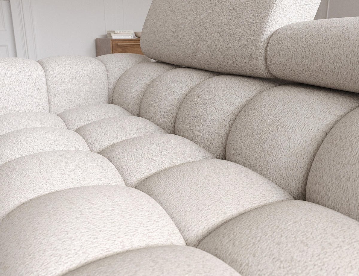 ECKSOFA Neviro R - Beige (Royal 18) - Beige, Holzwerkstoff (285/181cm) - Möblo