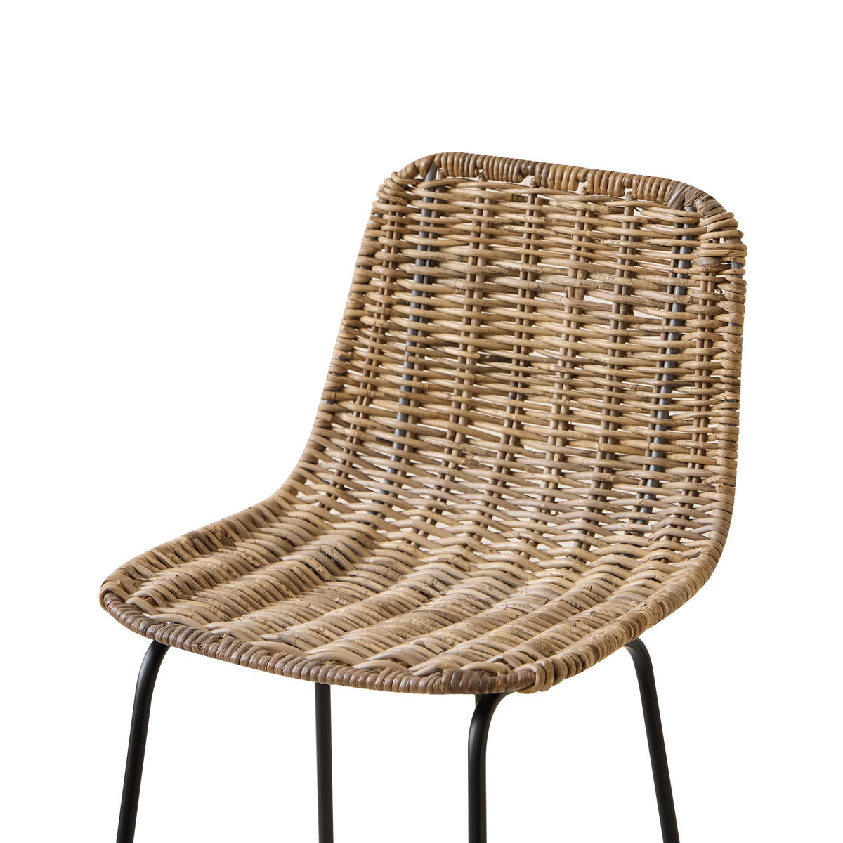 BARHOCKER 2er-Set Rattan Braun - Braun, Holz (39.5/91/41cm) - Nordlys