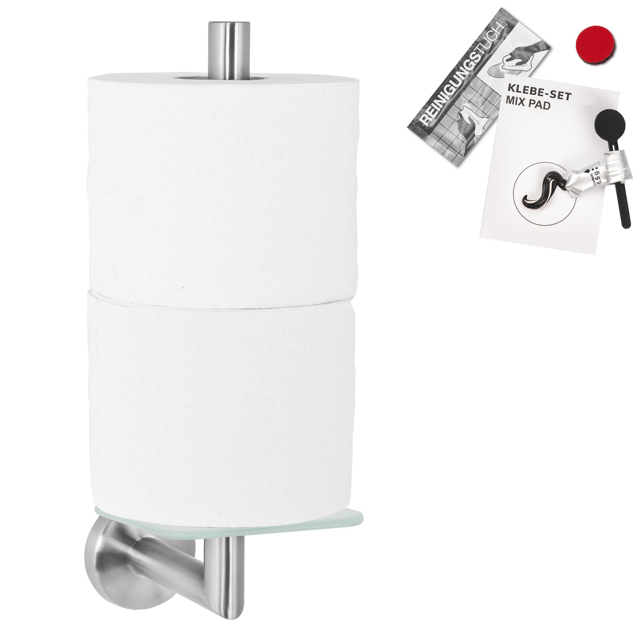 TOILETTENPAPIERHALTER PIAZZA, Edelstahl - Edelstahlfarben, Metall (10/29/14cm) - bremermann