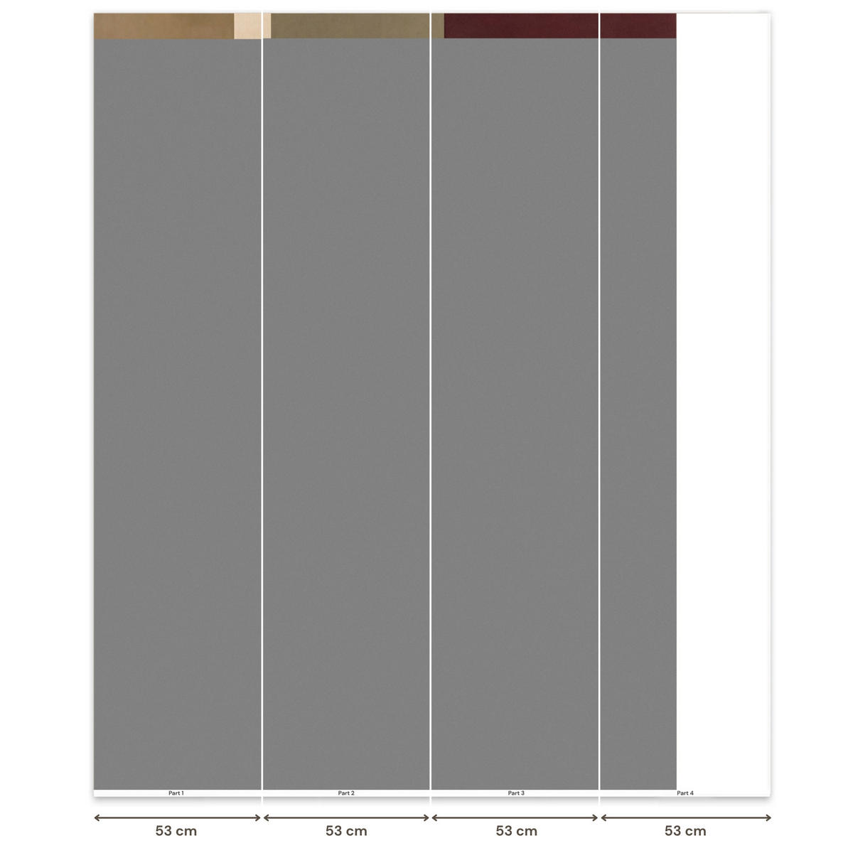 TAPETE - Unis - Abstrakt - Bordeaux - Linien - 180x240 cm - Multicolor, Papier (180/240cm) - OnlyWow