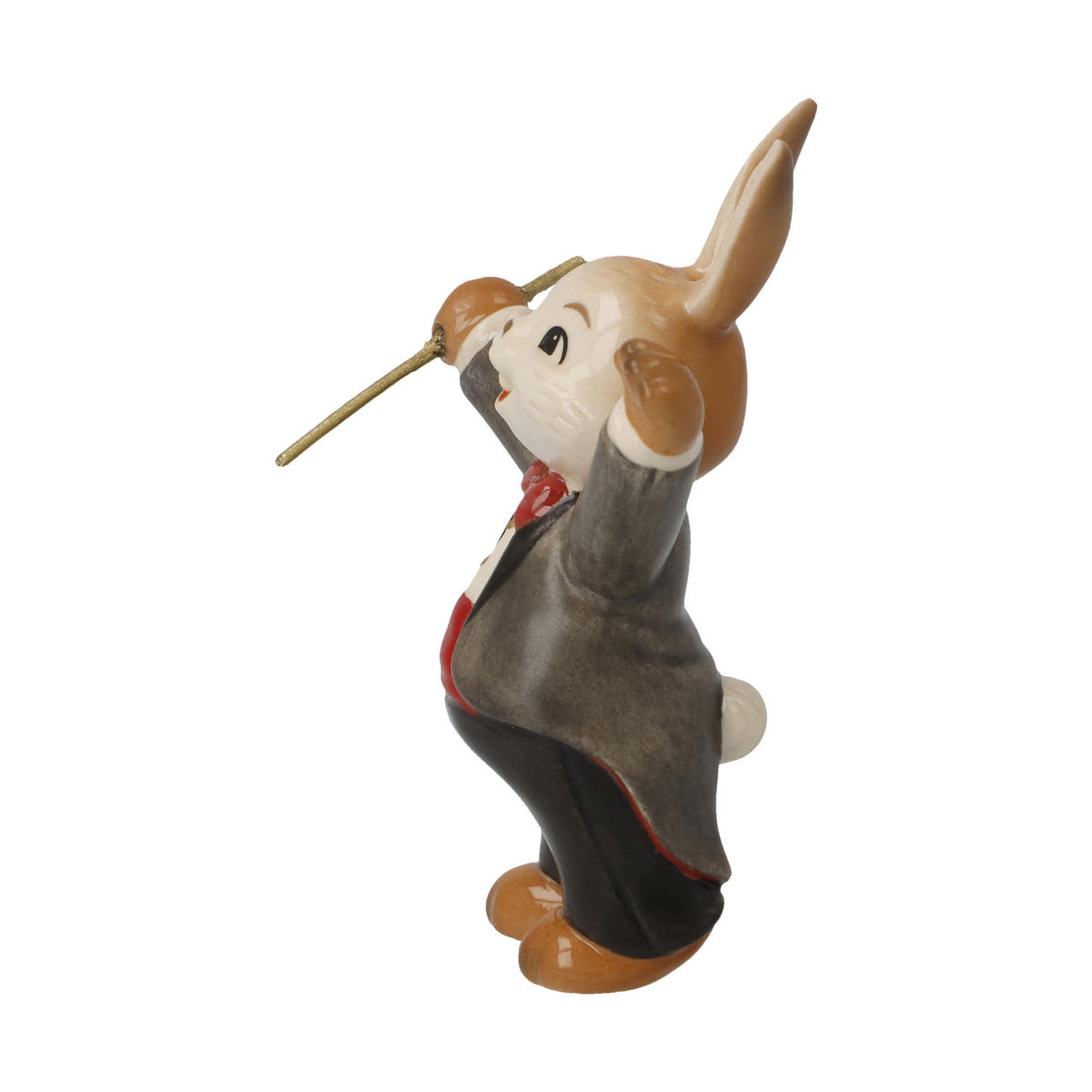DEKOTIER Hase Genial Dirigent, Steingut, Bunt, 8 cm - Multicolor, Keramik (4.5/8/5.5cm) - Goebel