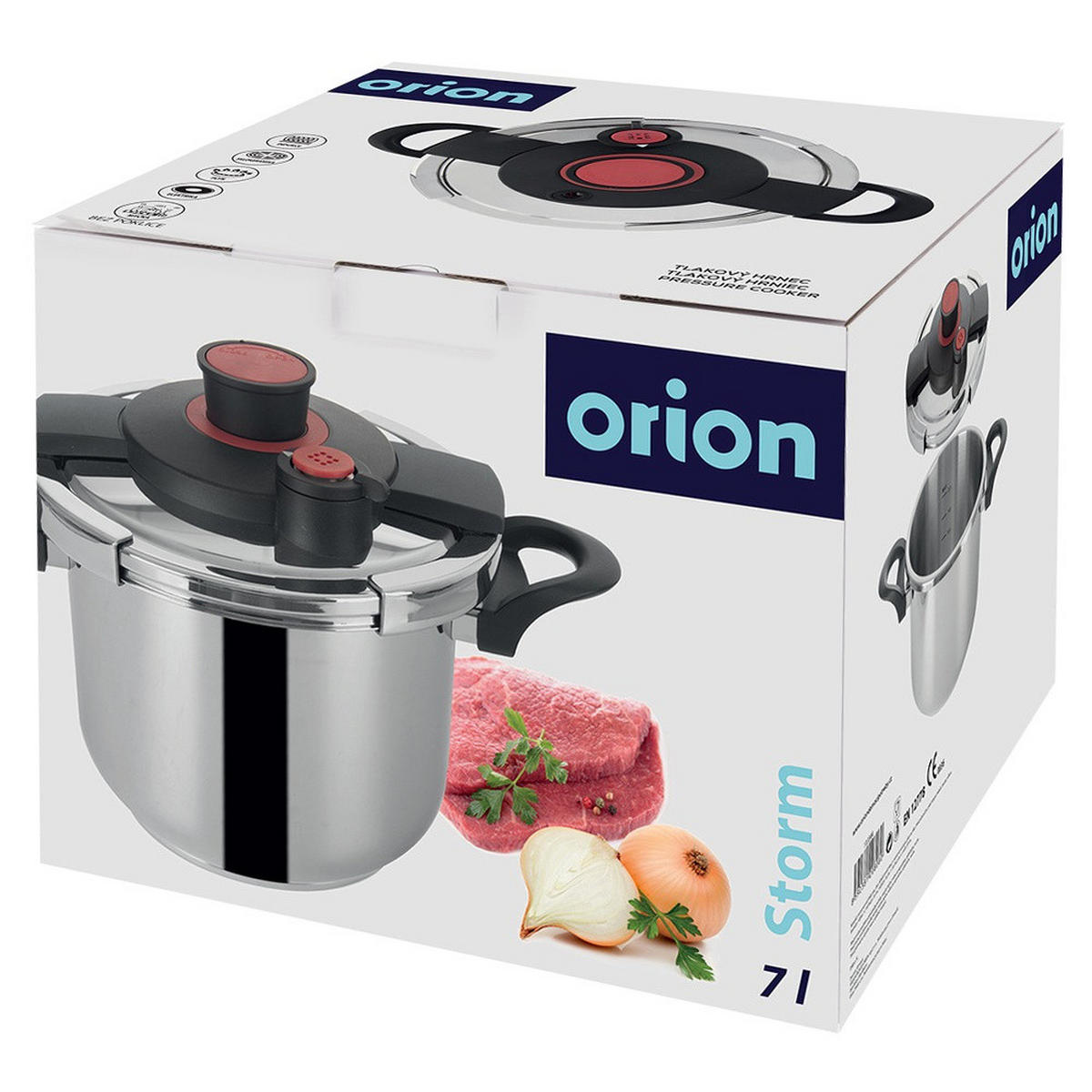 SCHNELLKOCHTOPF Storm mit Automatikverschluss silber - Silberfarben, Metall (7L) - Orion 
