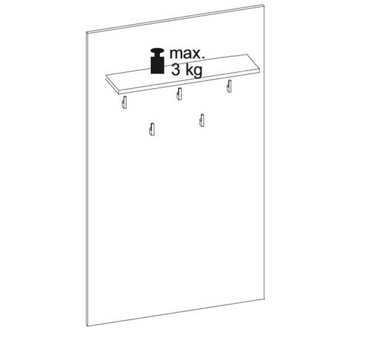 GARDEROBE Gemini Eiche Sonoma 124 / 35 / 127cm 4-teilig - Braun/Sonoma Eiche, Holz/Holzwerkstoff (124/127/35cm) - Feldmann-Wohnen