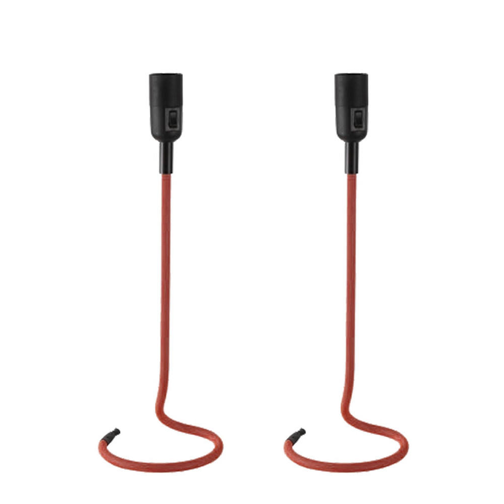 TISCHLEUCHTE CABLE Rot 2er Set - Rot, Metall (16/16/46.5cm)