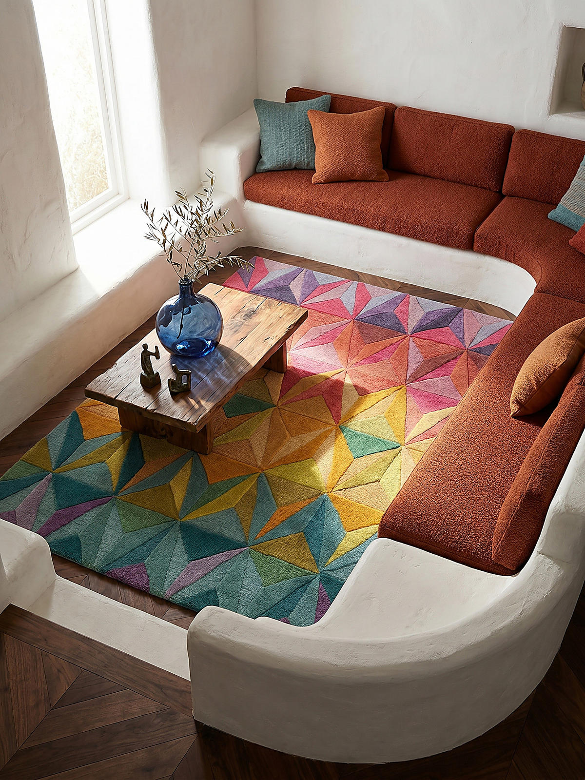 WOLLTEPPICH DERWENT, geometrisch, Florhöhe 10 mm, Bunt, 200 x 290 cm - Multicolor, Textil (200/290cm) - KADIMA DESIGN