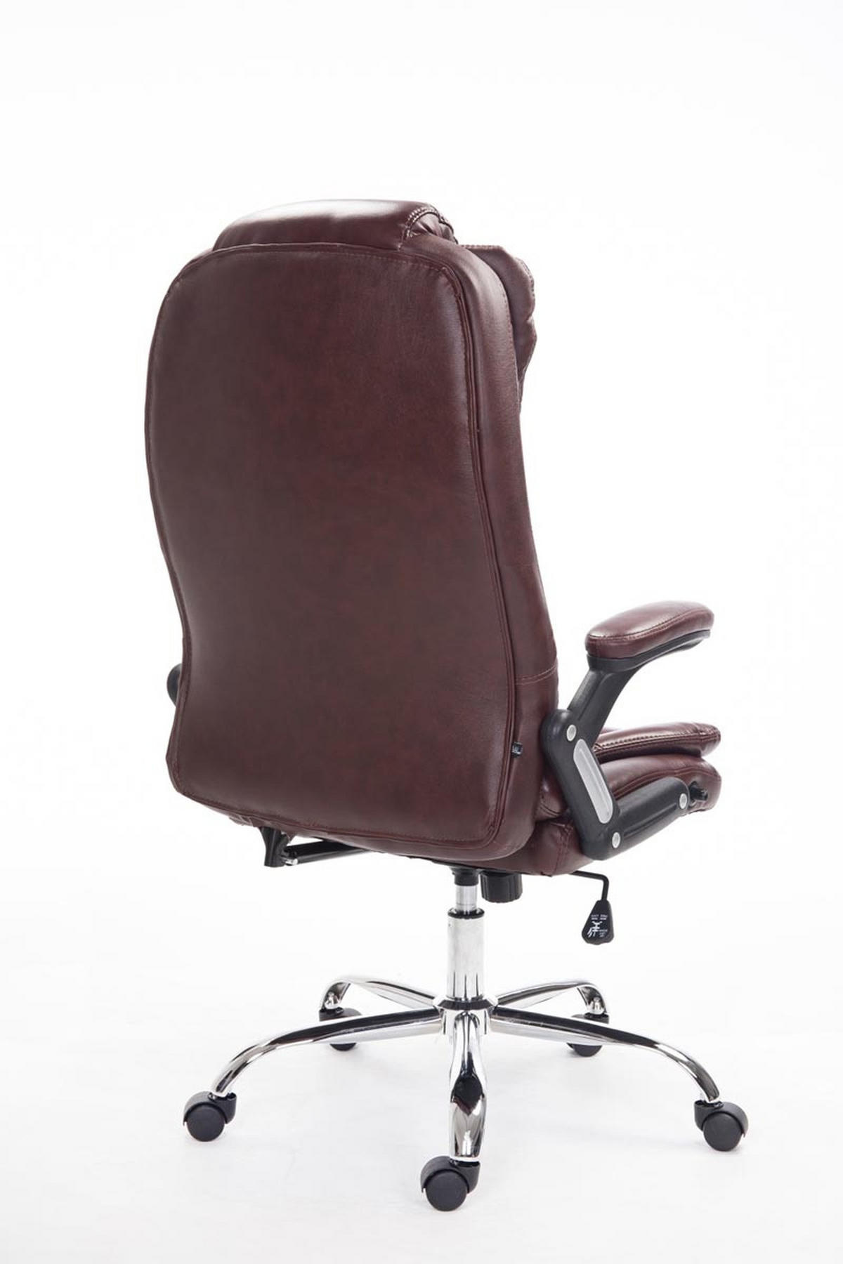 BÜROSTUHL Toronto, Kunstleder Bordeauxrot - Bordeaux, Textil/Metall (69/123/78cm) - TPFLiving