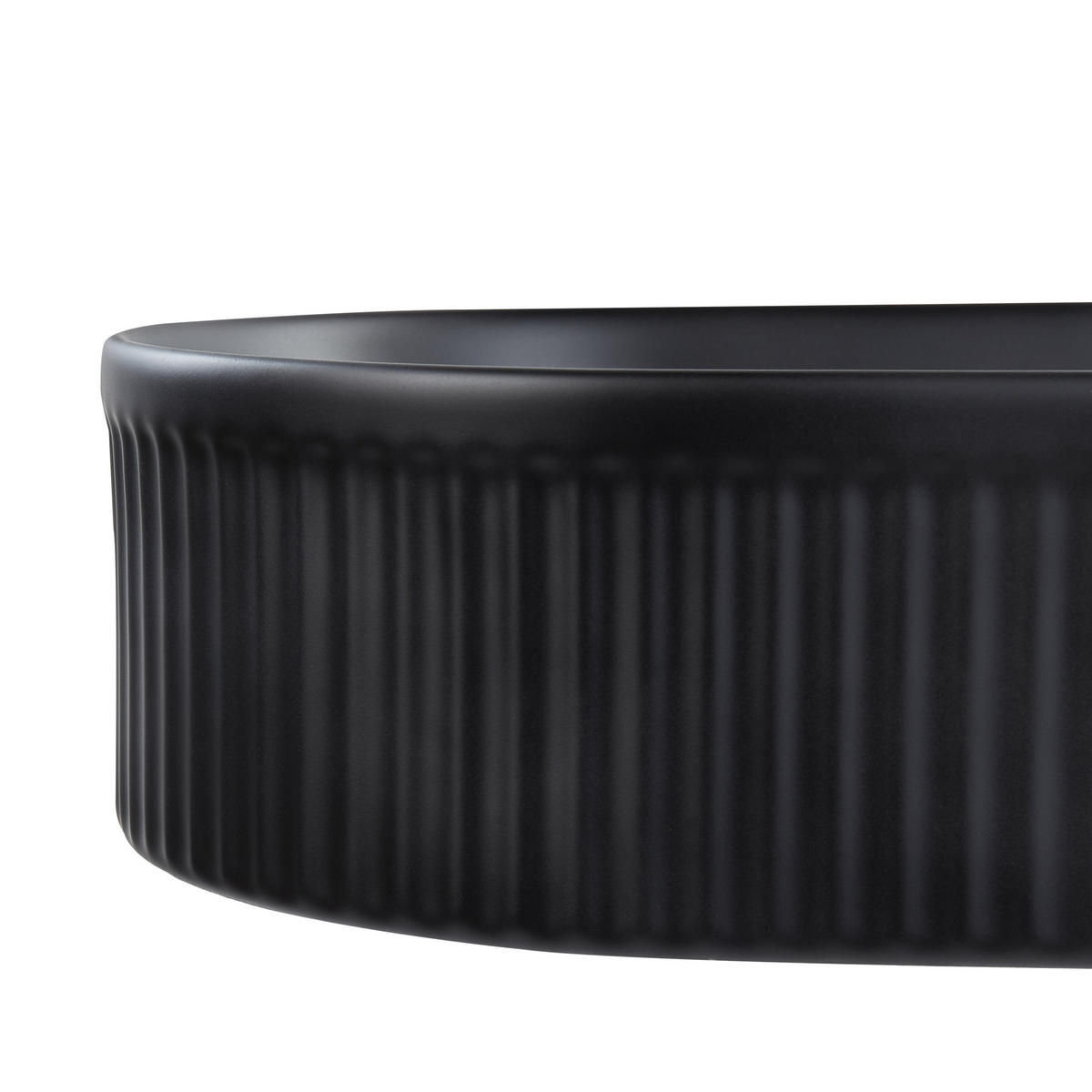 AUFSATZWASCHBECKEN 49/31 cm Geldo - Schwarz, Keramik (49/13/31cm) - Beliani