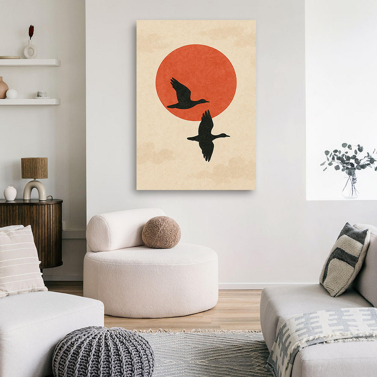 LEINWANDBILD Tiere 80x120cm - Beige, Textil (80/120cm) - Feeby