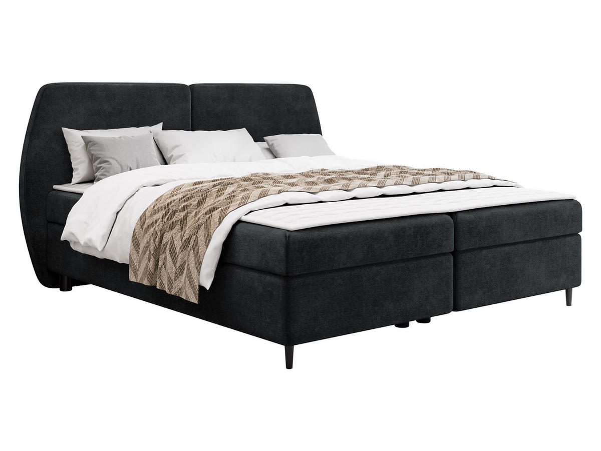 BOXBETT Madryt - Schwarz, Holz/Holzwerkstoff (180/200cm) - MIRJAN24