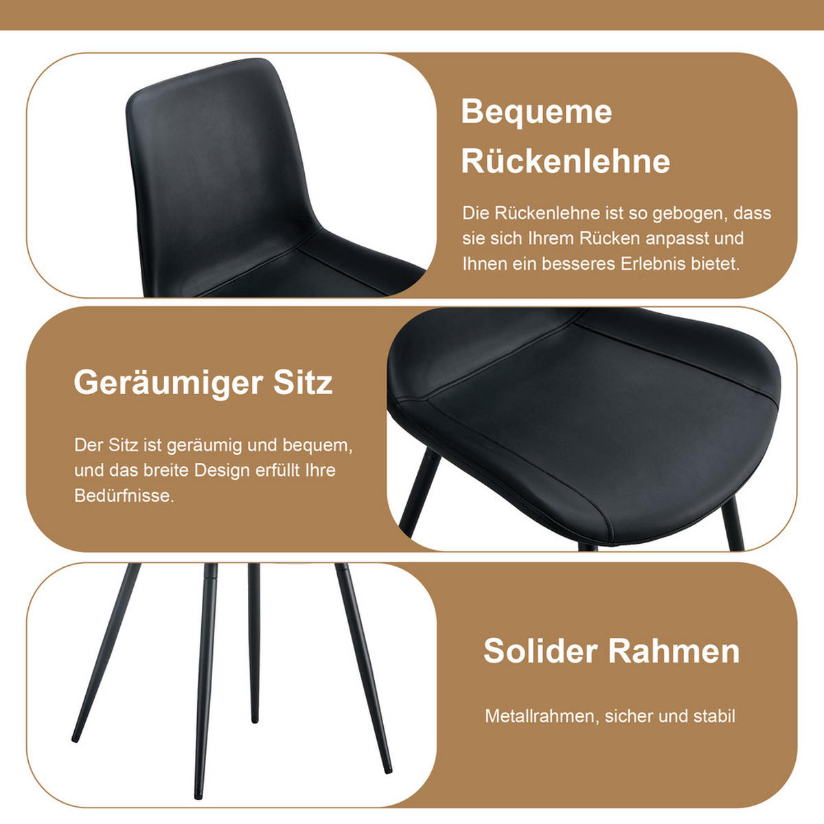 TISCHGRUPPE 5-tlg 4 Personen Holzoptik Braun - Schwarz, Holz/Metall (63/22/113.5cm) - Raelunyi