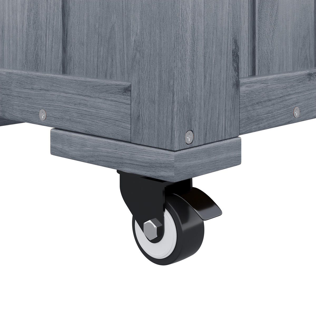 PFLANZKÜBEL Massives Tannenholz mit Spalier Grau - Grau, Holz (32/32/102.5cm) - ComfortXL