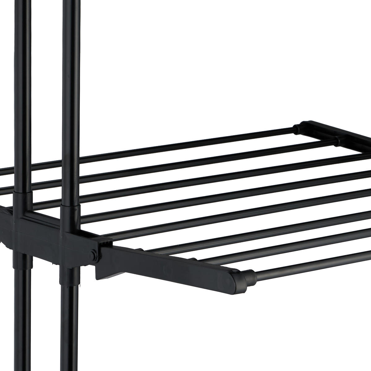 SUŠIAK na prádlo - čierna, kov/plast (126/179/63.5cm) - Relaxdays