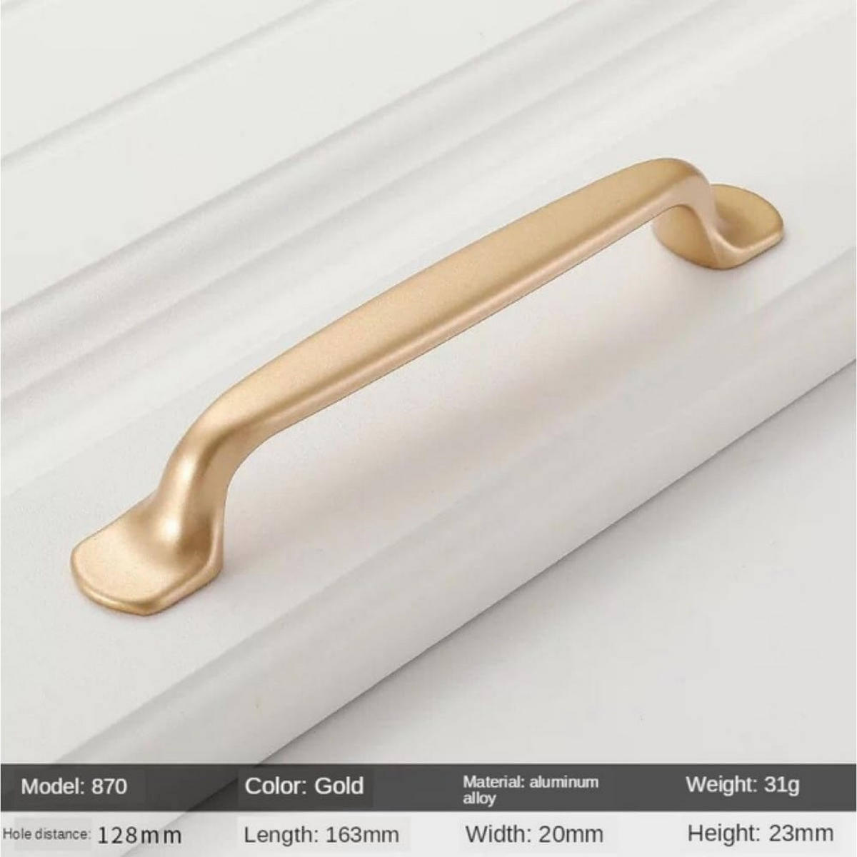 MÖBELGRIFF Gold 10er-Set 128 mm - Goldfarben, Metall (2.4/16/16cm)