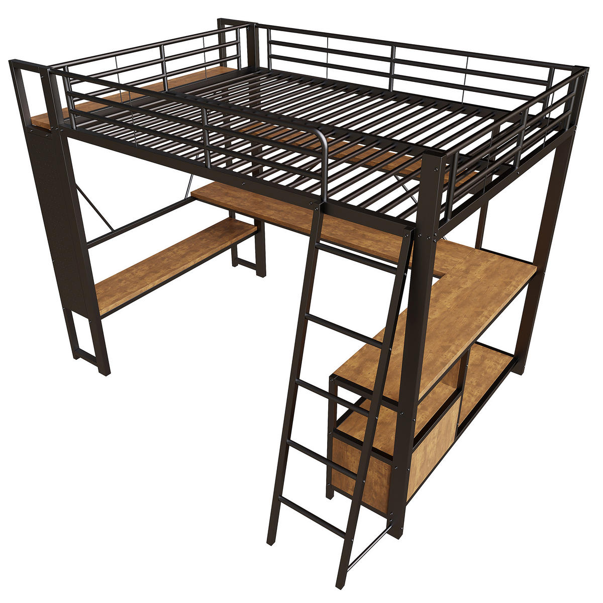 HOCHBETT Eisen 140/200 cm Schwarz - Schwarz, Metall - Raumix