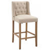 BARHOCKER Stoff creme - Creme/Naturfarben, Holz/Textil (56/111/51cm) - CLP