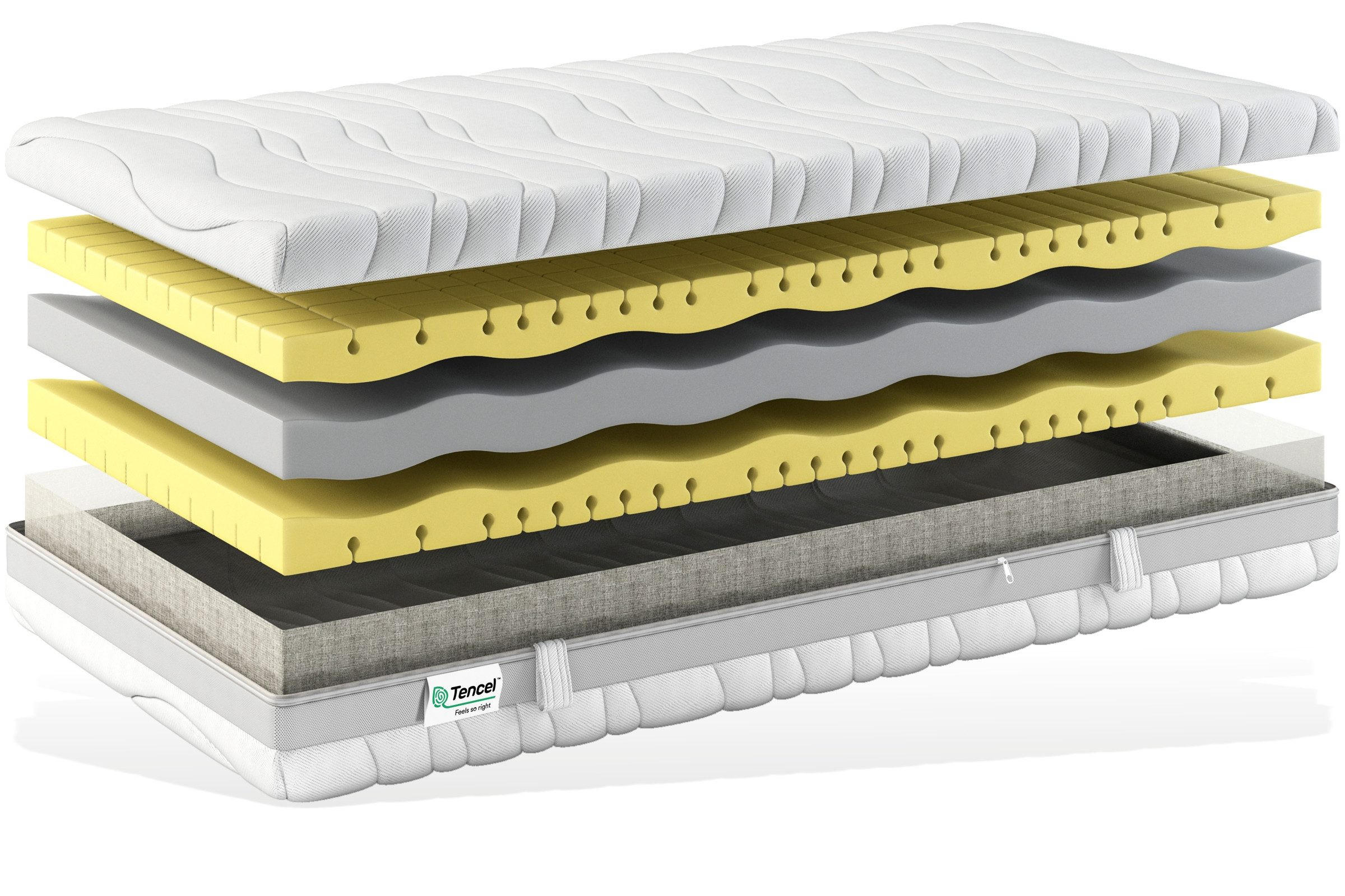 KALTSCHAUMMATRATZE Vital Premium 90 x 200 cm 24 cm Höhe H3 9 Zonen - Weiß, Textil (90/200cm) - Matratzen Perfekt