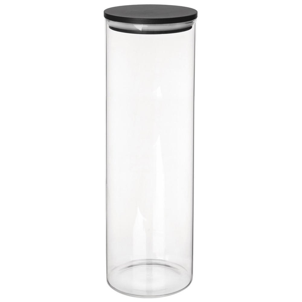 VORRATSGLAS Black-Design 1,5 l Transparent - Transparent, Glas (9/27/9cm) - Orion 