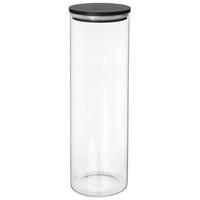 VORRATSGLAS Black-Design 1,5 l Transparent - Transparent, Glas (9/27/9cm) - Orion 