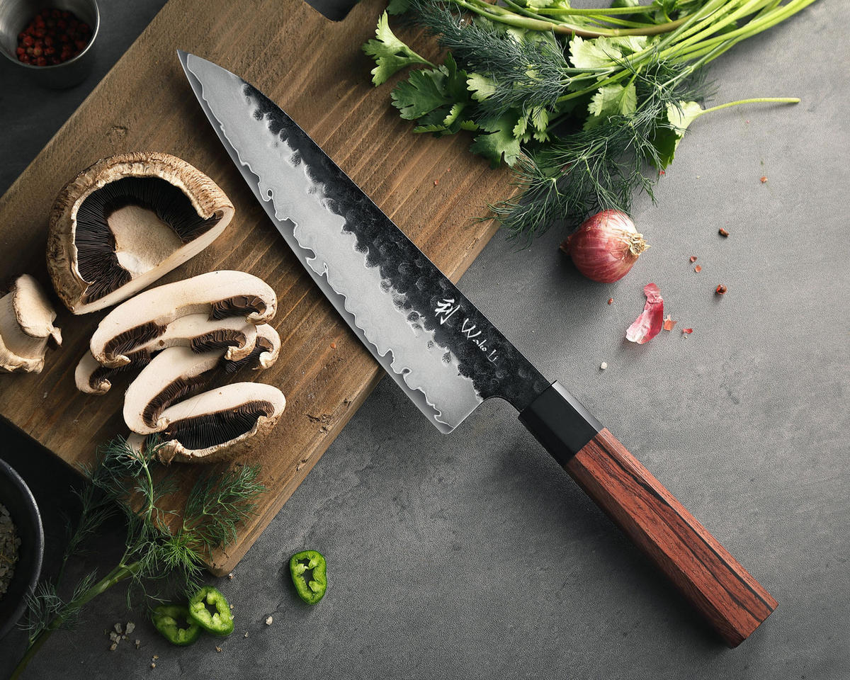 CHEFMESSER 21,5 cm - Braun, Holz/Metall (36cm) - Wakoli