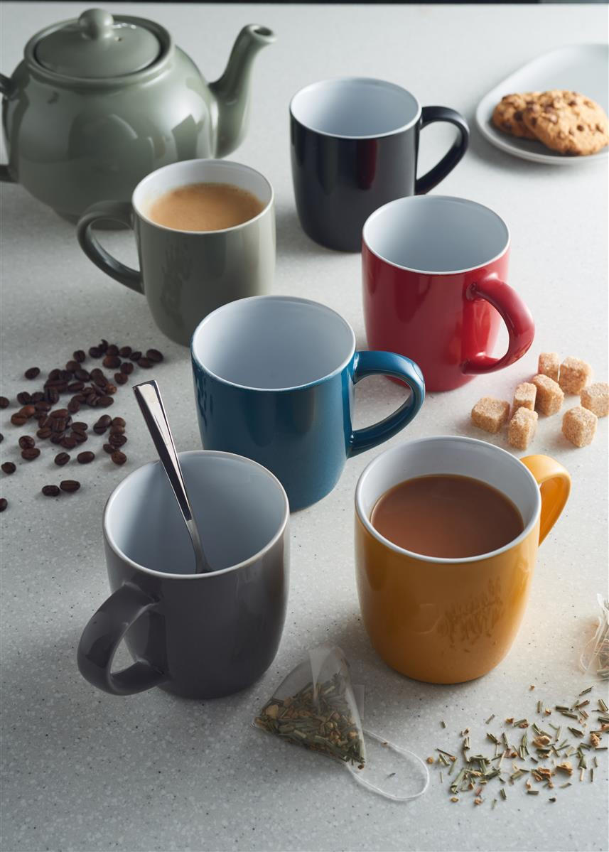 TASSE aus Steingut, petrol, 330 ml - Petrol, Keramik (0.33L) - Price & Kensington