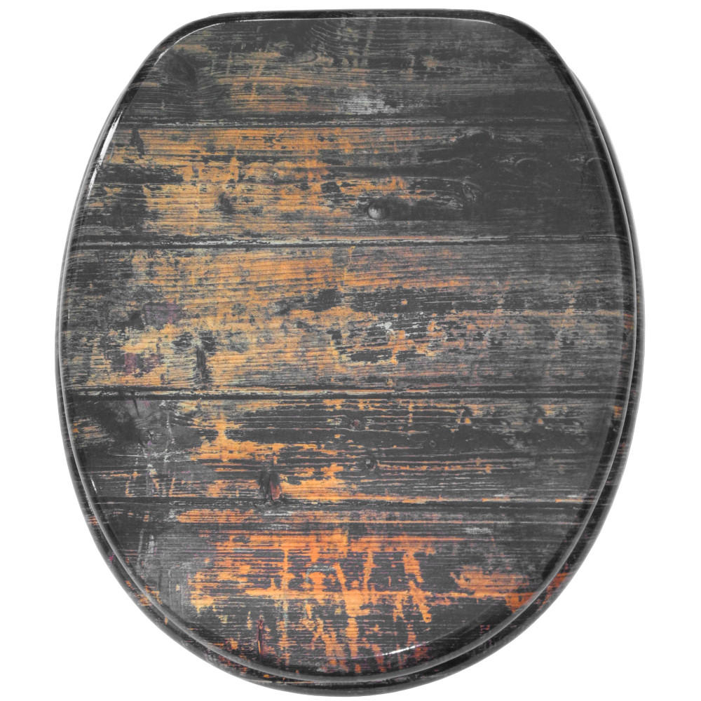 WC-SITZ mit Absenkautomatik Vintage - Braun, Holzwerkstoff (38/6/47cm) - Sanilo